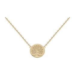 COLLIER 42CM MEDAILLE POR ARBRE DE VIE
