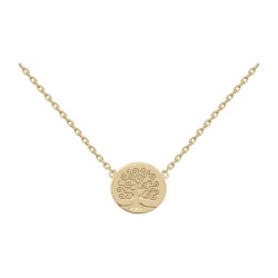 COLLIER 42CM MEDAILLE POR ARBRE DE VIE