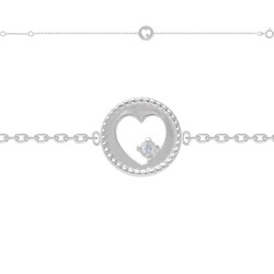 BRACELET 18CM AGT COEUR OZ