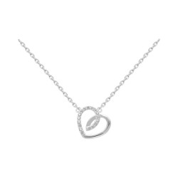 COLLIER 42CM AGT COEUR OZ
