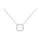 COLLIER 42CM AGT CARRE EMAIL BLANC