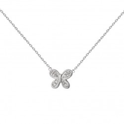 COLLIER 42CM AGT PAPILLON OZ