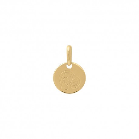 MEDAILLE P.OR RONDE 10MM VIERGE A L ENFANT