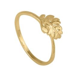 BAGUE FEUILLE P.OR