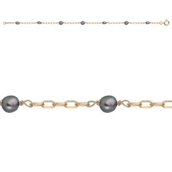 BRACELET 18CM 7 PERLES D EAU DOUCE