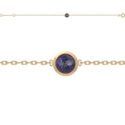 BRACELET 18CM P.OR CAB LAPIS