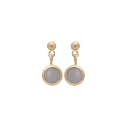 BOUCLES D'OREILLES P.OR CAB NACRE