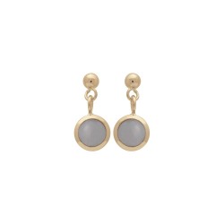 BOUCLES D'OREILLES P.OR CAB NACRE