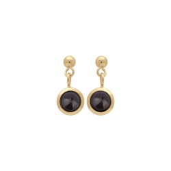 BOUCLES D'OREILLES P.OR CAB NOIR