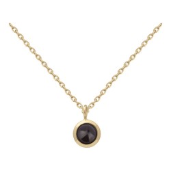 COLLIER 42CM P.OR CAB NOIR