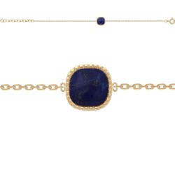 BRACELET 18CM P.OR CARRE LAPIS