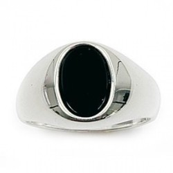 Bague argent - onyx