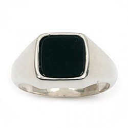 Bague argent - onyx