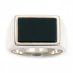 Bague argent - onyx