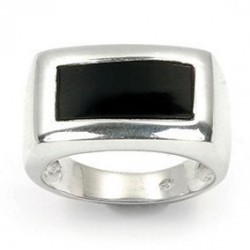 Bague argent - onyx