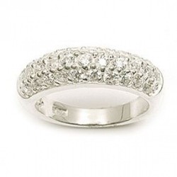 Bague argent - oxyde(s) de zirconium