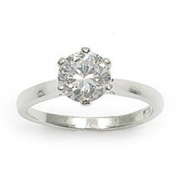 Bague argent - oxyde(s) de zirconium