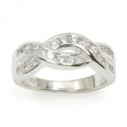 Bague argent - oxyde(s) de zirconium