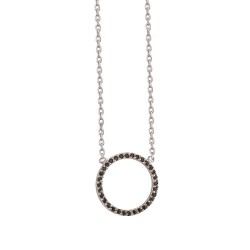 COU FINE CHAINE CERCLE CZ SERTI