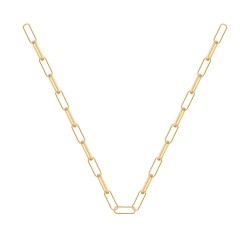 COLLIER 42CM MAILLE ALLONGEE FERMOIR MOUSQUETON