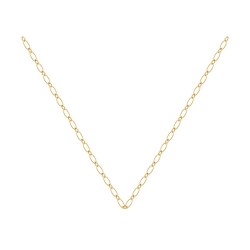 CHAINE P.OR 45CM MAILLE OVALE ALTERNEE
