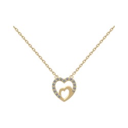 COLLIER 42CM P.OR COEURS OZ