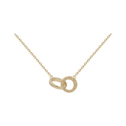 COLLIER 42CM P.OR CERCLES ENTRELACES