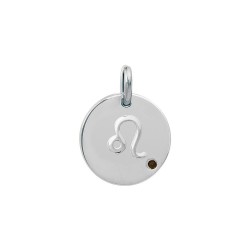 PENDENTIF AGT MEDAILLON RELIEF LIO CZ ONYX