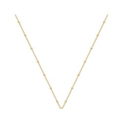 COLLIER 43CM P.OR GOURMETTE BOULES