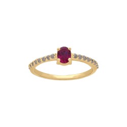 BAGUE P.OR OZ RUBIS