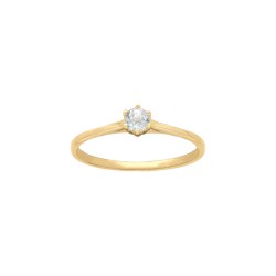 BAGUE P.OR SOLITAIRE 3MM CZ