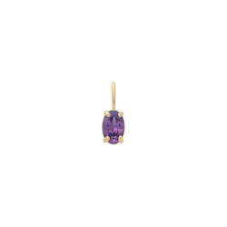 PENDENTIF P.OR OVALE OZ AMETHYSTE