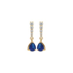 BO P.OR PEND CZ BLANCS ET BLEU SAPHIR
