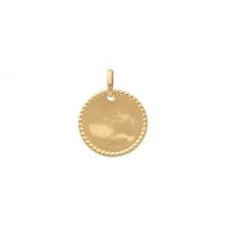 PENDENTIF P.OR MEDAILLON ROND CONTOUR BOULES