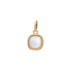 PENDENTIF P.OR CARRE BOULES NACRE