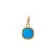 PENDENTIF P.OR CARRE BOULES TURQUOISE