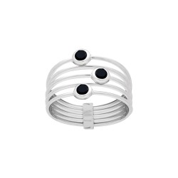 BAGUE AGT MULTI RANGS CZ NOIRS