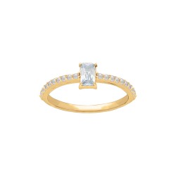 BAGUE P.OR CZ BLANCS ET RECT. BLANC