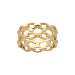 BAGUE P.OR MAILLONS SUR DEUX RANGS