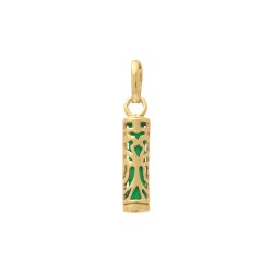 PENDENTIFS PL.OR TIKI FORCE JADE 13MM