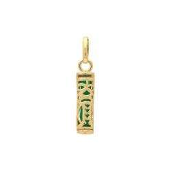 PENDENTIFS PL.OR TIKI TENDRESSE JADE 13MM