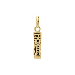 PENDENTIFS PL.OR I.ON-TIKI TENDRESSE NOIR 13MM