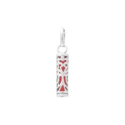 PENDENTIFS ARGT TIKI FORCE COULEUR CORAIL 13MM