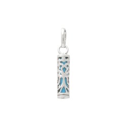 PENDENTIFS ARGT TIKI FORCE COULEUR TURQUOISE 13MM