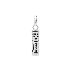 PENDENTIFS ARGT NOIR TIKI TENDRESSE 13MM