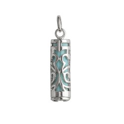 PENDENTIFS ARGT TIKI FORCE COULEUR TURQUOISE