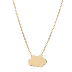 COLLIER 38CM PLAQUE OR NUAGE