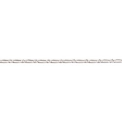 Larg. 3,2 mm - lg. 55 cm - Chaîne argent - super cheval alternée 1.1 - poids : 12,6 gr