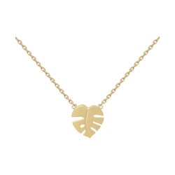 COLLIER 42CM P.OR MONSTERA