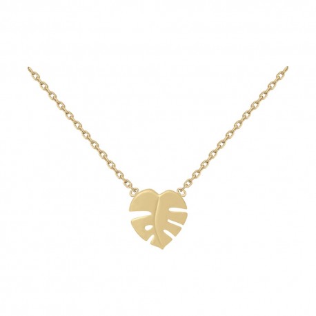 COLLIER 42CM P.OR MONSTERA